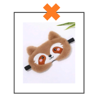 Slaapmasker vos bruin